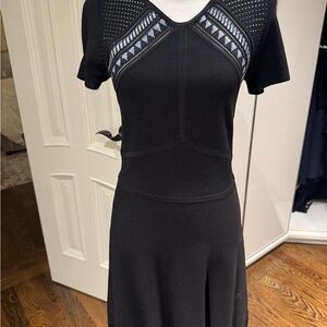 Shoshanna Black and White Textured Dress